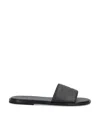 Fendi Sandals With Logo In Black