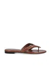 Fendi Women Infradito Ayers Sandals In Brown