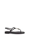 Fendi Brown Minimalist Sandals In Black
