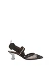 Fendi Tech Mesh Hummingbird Slingbacks Shoes