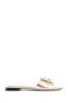Fendi Laminated Leather Sandals With Logo On The Front