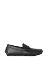 Fendi Metal Detail Round Toe Driving Loafers In Black