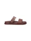 Fendi Feel Slide Sandals In Brown