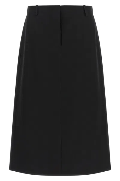 Fendi Sartorial-inspired Midi Skirt In Black