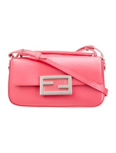 Pre-owned Fendi Satin Crossbody Bag In Pink