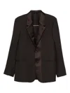 Fendi Tailored Wool Blazer Notch Lapel In Brown