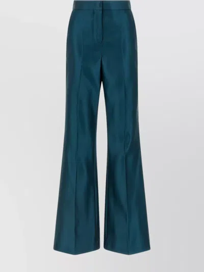 FENDI SATIN PLEATED TROUSERS FEATURING POCKETS