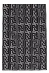 Fendi Ff-monogram Knit Scarf In Black
