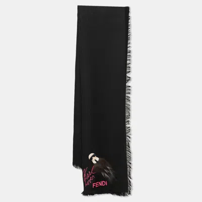 Pre-owned Fendi Scarf In Black