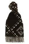 Fendi Rectangular Scarf Featuring Fringe Detail In Brown