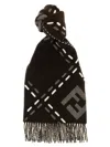 Fendi Rectangular Scarf Featuring Fringe Detail In Brown