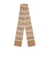 Fendi Scarf Brown Jacquard Wool Scarf In Brown