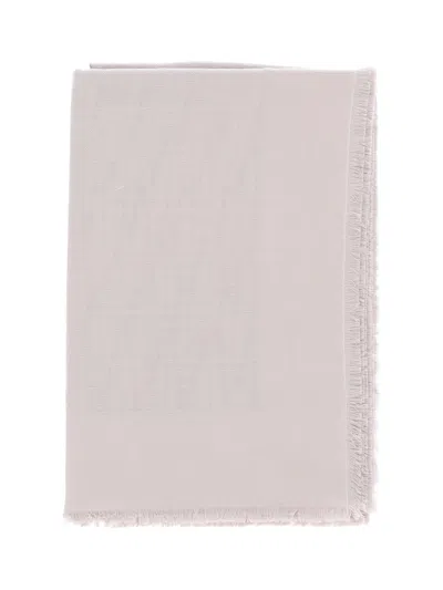 Fendi Scarf "ff" In Taupe