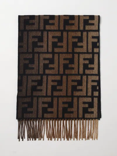 Fendi Ff  Jacquard Wool Scarf In Multi