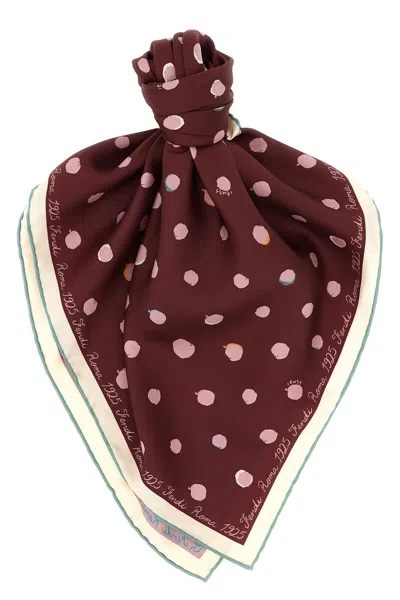 Fendi Scarf In Burgundy