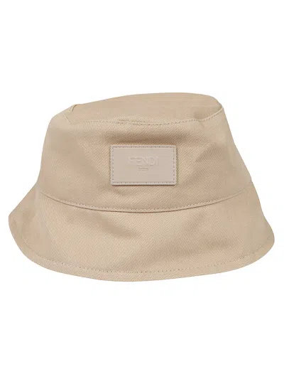 Fendi Scarf With Logo In Sand