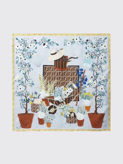 Fendi Scarf Woman  In Blue