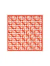 Fendi Multicolor Square Scarf With All-over Geometric Print And Ff Motif In Silk Woman