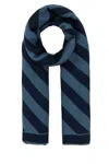 Fendi Men Embroidered Wool And Linen Scarf
