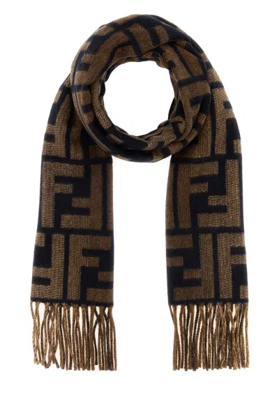 Fendi Sciarpa 35x170 Ff Sfumata In Brown
