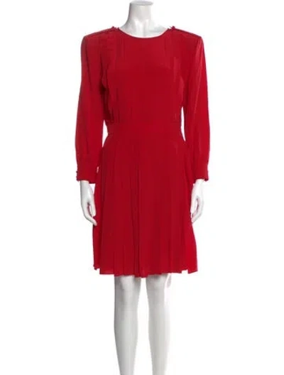 Pre-owned Fendi Scoop Neck Knee-length Dress In Red