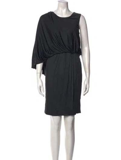 Pre-owned Fendi Scoop Neck Mini Dress In Black