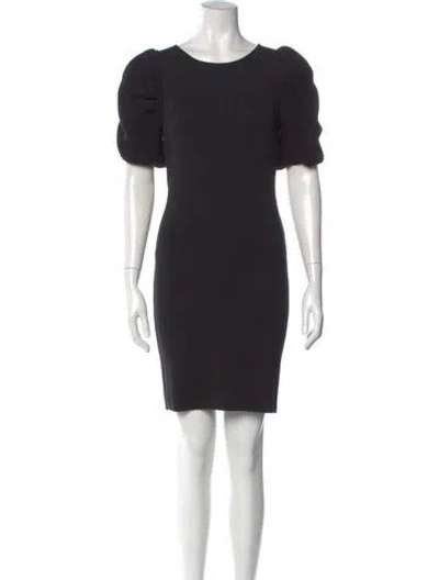 Pre-owned Fendi Scoop Neck Mini Dress In Black