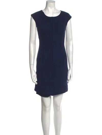 Pre-owned Fendi Scoop Neck Mini Dress In Blue