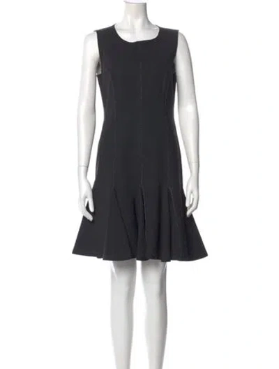 Pre-owned Fendi Scoop Neck Mini Dress In Gray