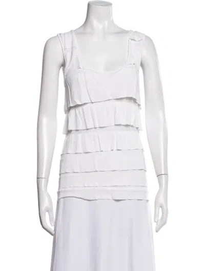 Pre-owned Fendi Scoop Neck Sleeveless Top In Green