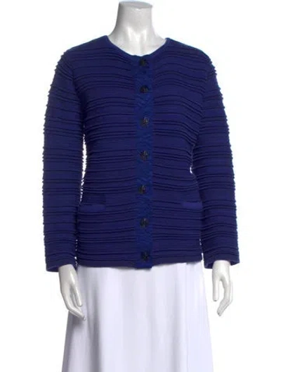 Pre-owned Fendi Scoop Neck Sweater In Blue