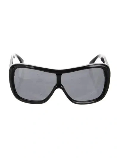 Pre-owned Fendi Screen Signature Logo Sunglasses In Black