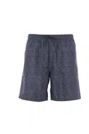 Fendi Denim Effect Swimsuit Featuring Pockets In Blue