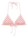 Fendi Triangle Top Swimsuit Adjustable Straps In Pink
