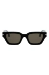 Fendi Selleria 50mm Rectangular Sunglasses In Black