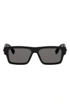 Fendi Selleria 54mm Rectangular Sunglasses In Black