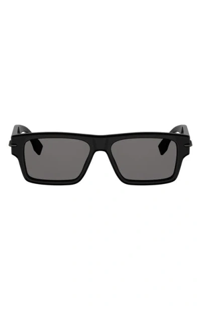 Fendi Selleria 54mm Rectangular Sunglasses In Black