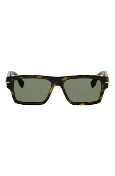 Fendi Selleria 54mm Rectangular Sunglasses In Yellow