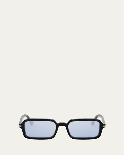 FENDI SELLERIA ACETATE RECTANGULAR SUNGLASSES