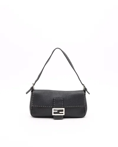 Fendi Selleria Baguette Bag In Black