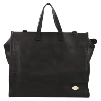 Pre-owned Fendi Selleria Black Leather Shoulder Bag Tote Bag ()