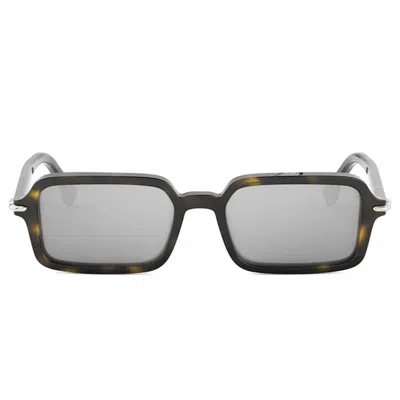 Fendi Selleria Brown Rectangular Sunglasses In Black