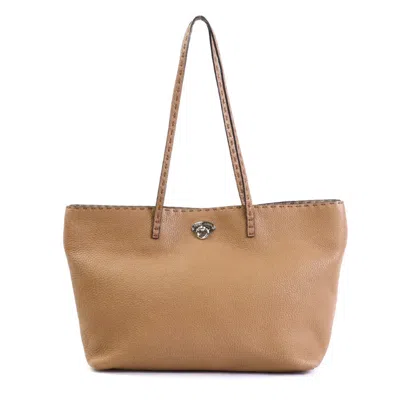 Fendi Selleria Camel Leather Tote Bag ()