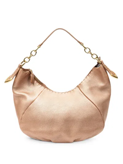 Pre-owned Fendi Selleria Chain Shoulder Bag In Neutrals