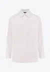 Fendi Selleria Stitching Denim Jacket In White