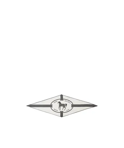 Fendi Selleria Foulard Ivory Printed Silk Foulard In Gray