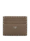 Fendi Brown Selleria Card Holder With 100 Hand-sewn Topstitches In Brown