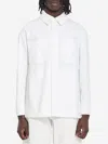 Fendi Selleria Stitching Denim Jacket In White