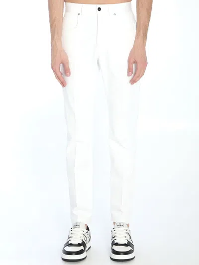 Fendi Selleria Straight-leg Jeans In White