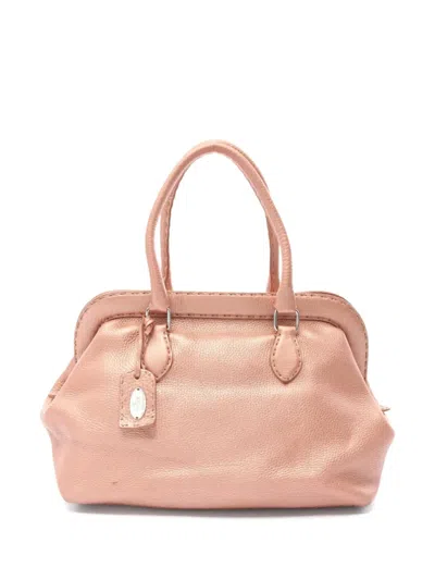 Pre-owned Fendi Selleria-leather Handbag